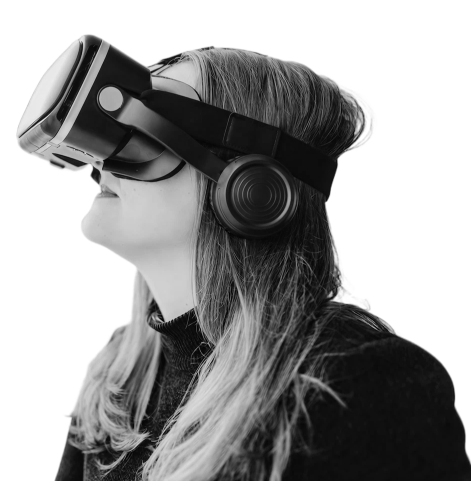 Girl with VR Headset